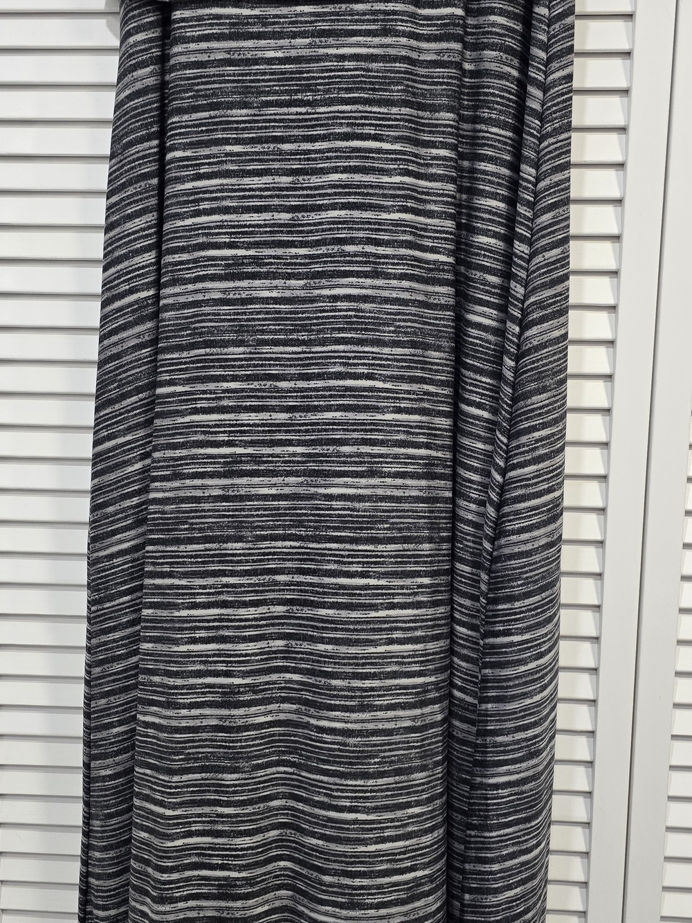 Robert Louis Black and White Striped Maxi Skirt